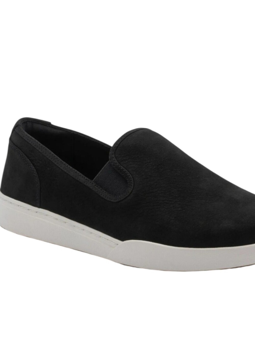 ABEO Encore Black Nubuck Leather Suede Slip On Comfort Sneakers 8.5 Neutral